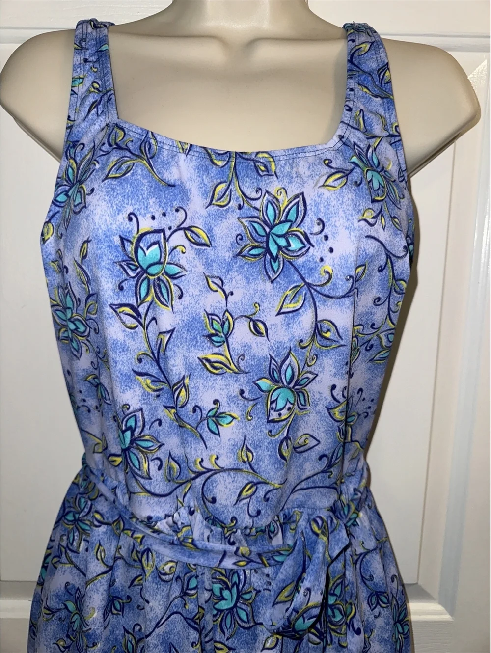 Vintage 80’s CEEB OF MIAMI Vintage One Piece Swimsuit Skort Dress SIZE 16